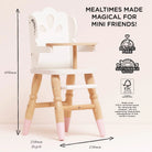 Le Toy Van Doll's Wooden High Chair – for children, available at Learning Bugs UK