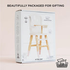 Le Toy Van Doll's Wooden High Chair – for children, available at Learning Bugs UK