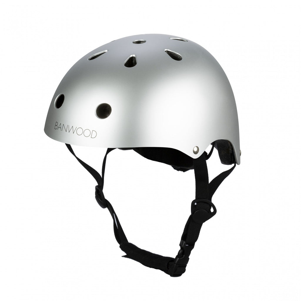 Banwood Classic – Kids Bike & Scooter Helmet (Chrome)