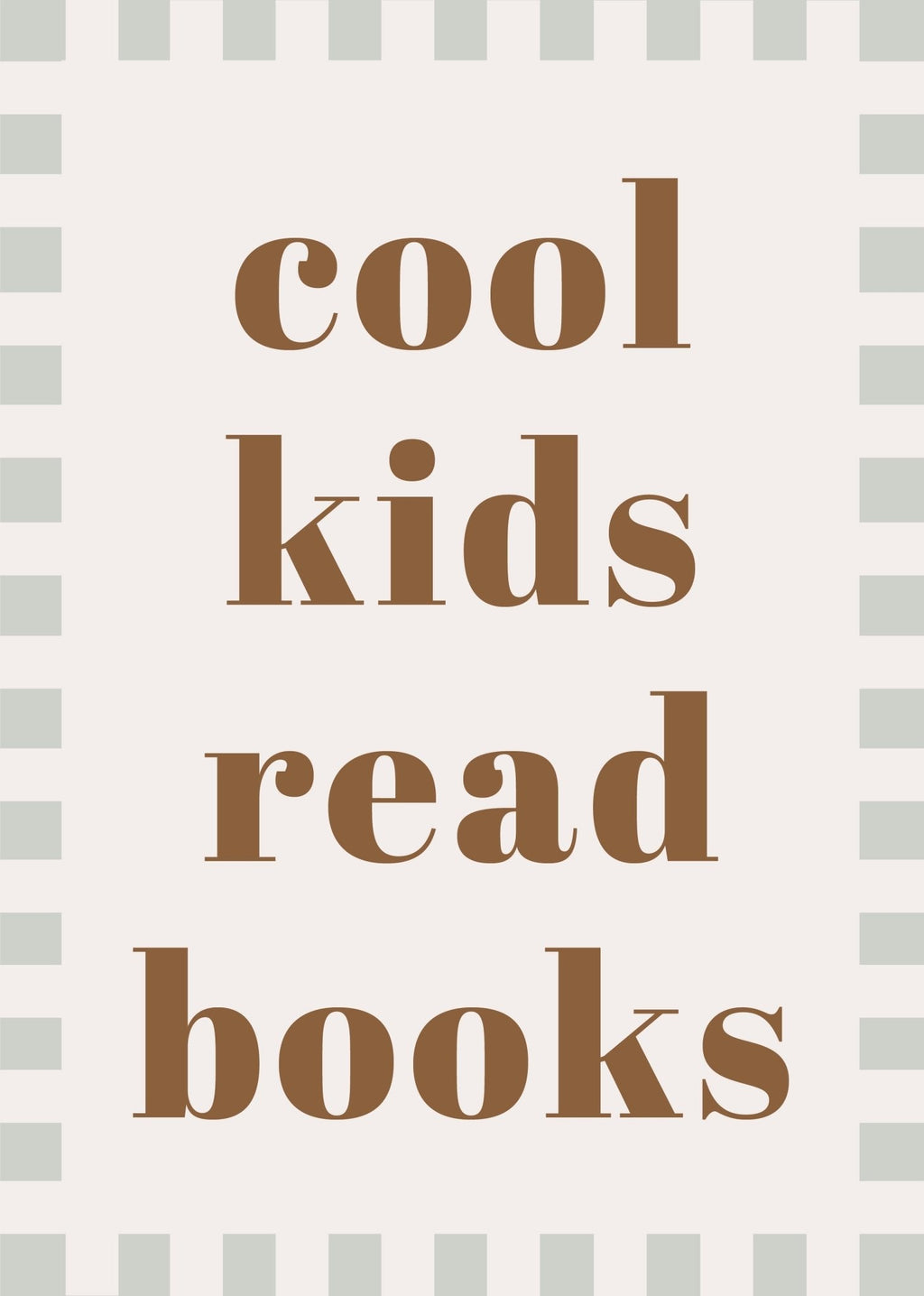 Cool Kids Read Books - Checkerboard Edition