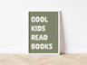 Buy Cool Kids Read Books - Fine Art Print | for kids by Learning Bugs UK