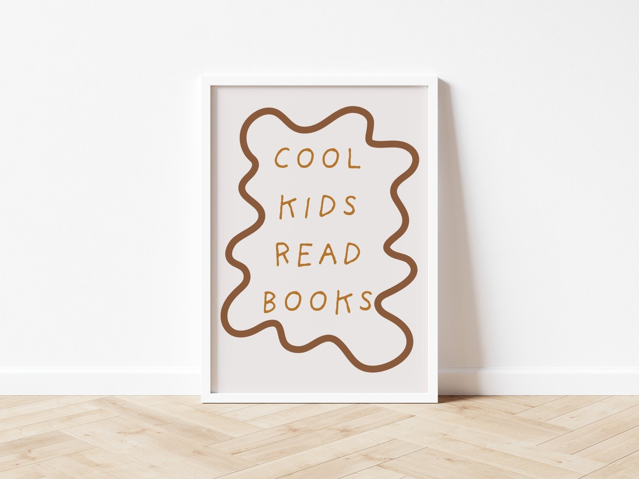 Buy Cool Kids Read Books - Wavy Edition - Fine Art Print | for kids by Learning Bugs UK