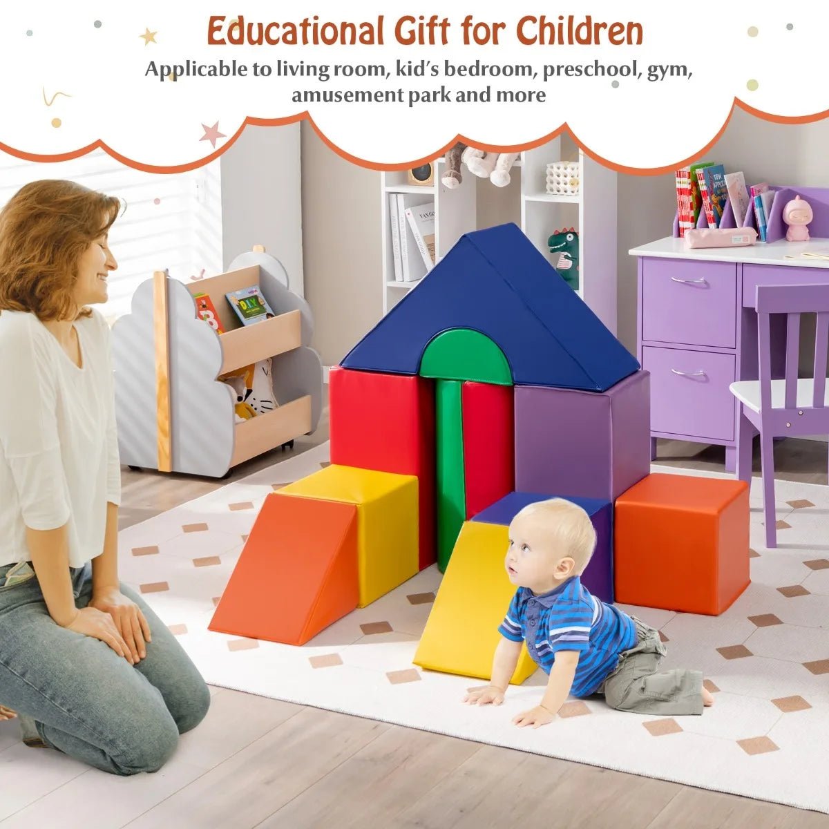 Buy 11 - Piece Climb and Crawl Foam Block Play Set | for kids by Learning Bugs UK