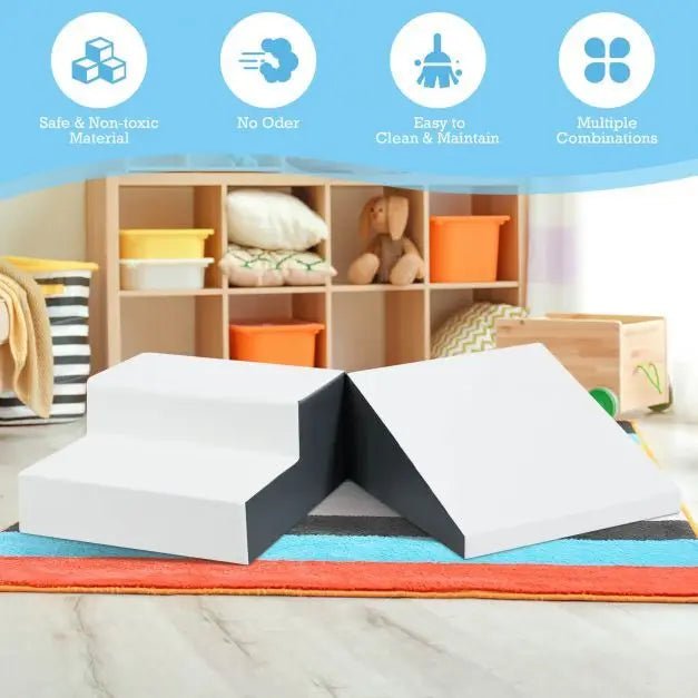 Buy 2 - Piece Step and Slide Climber for Infants and Toddlers - White | for kids by Learning Bugs UK