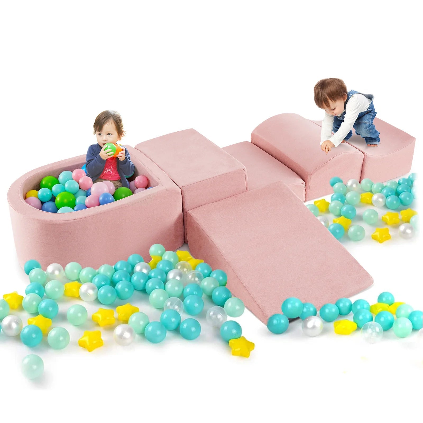 Buy 5 - Piece Climb and Crawl Playset with Ball Pit for Kids - Pink | for kids by Learning Bugs UK