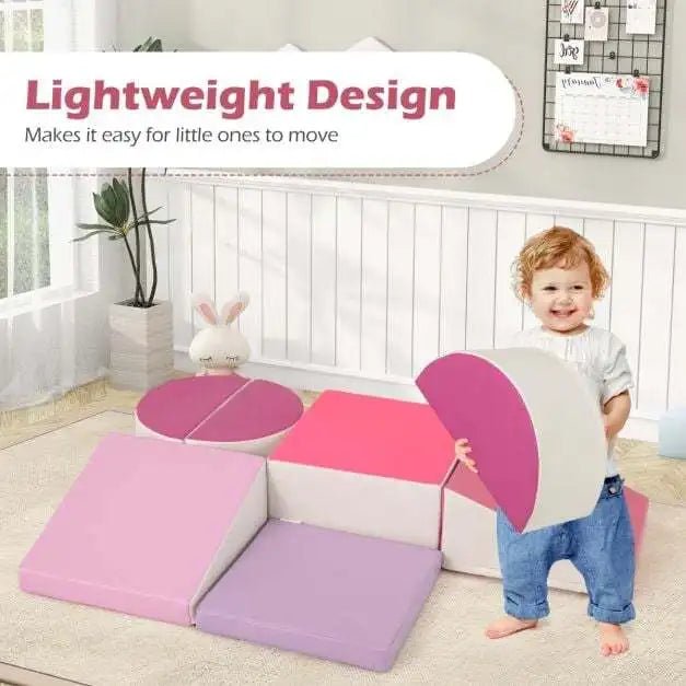 Buy 6 Piece Foam Climbing Toys for Toddlers with PU Leather Cover - Rose | for kids by Learning Bugs UK