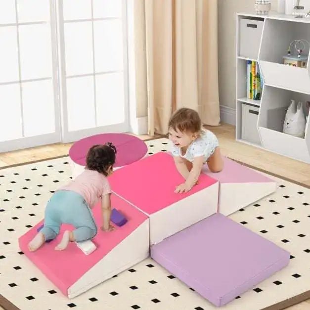 Buy 6 Piece Foam Climbing Toys for Toddlers with PU Leather Cover - Rose | for kids by Learning Bugs UK