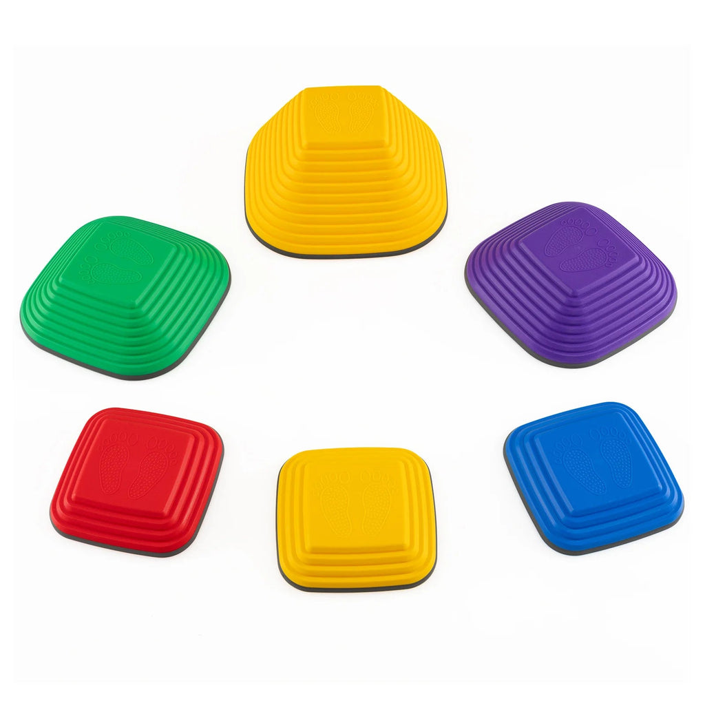 Buy 6 Pieces Kids Stepping Stone Non - Slip Square Toddler Balance Stones - Multicolor | for kids by Learning Bugs UK