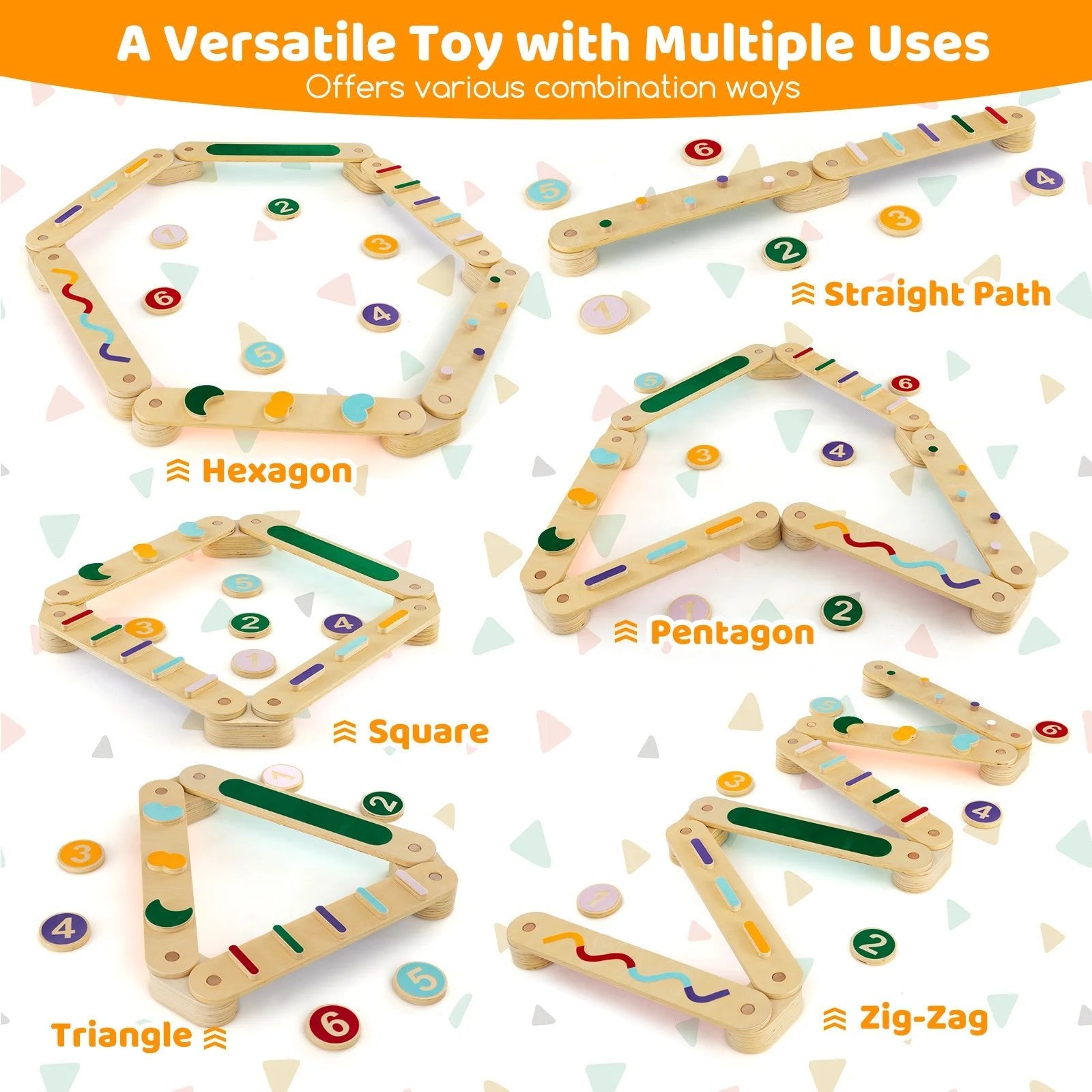 Buy Montessori Balance Beam Set with Stepping Stones | for kids by Learning Bugs UK