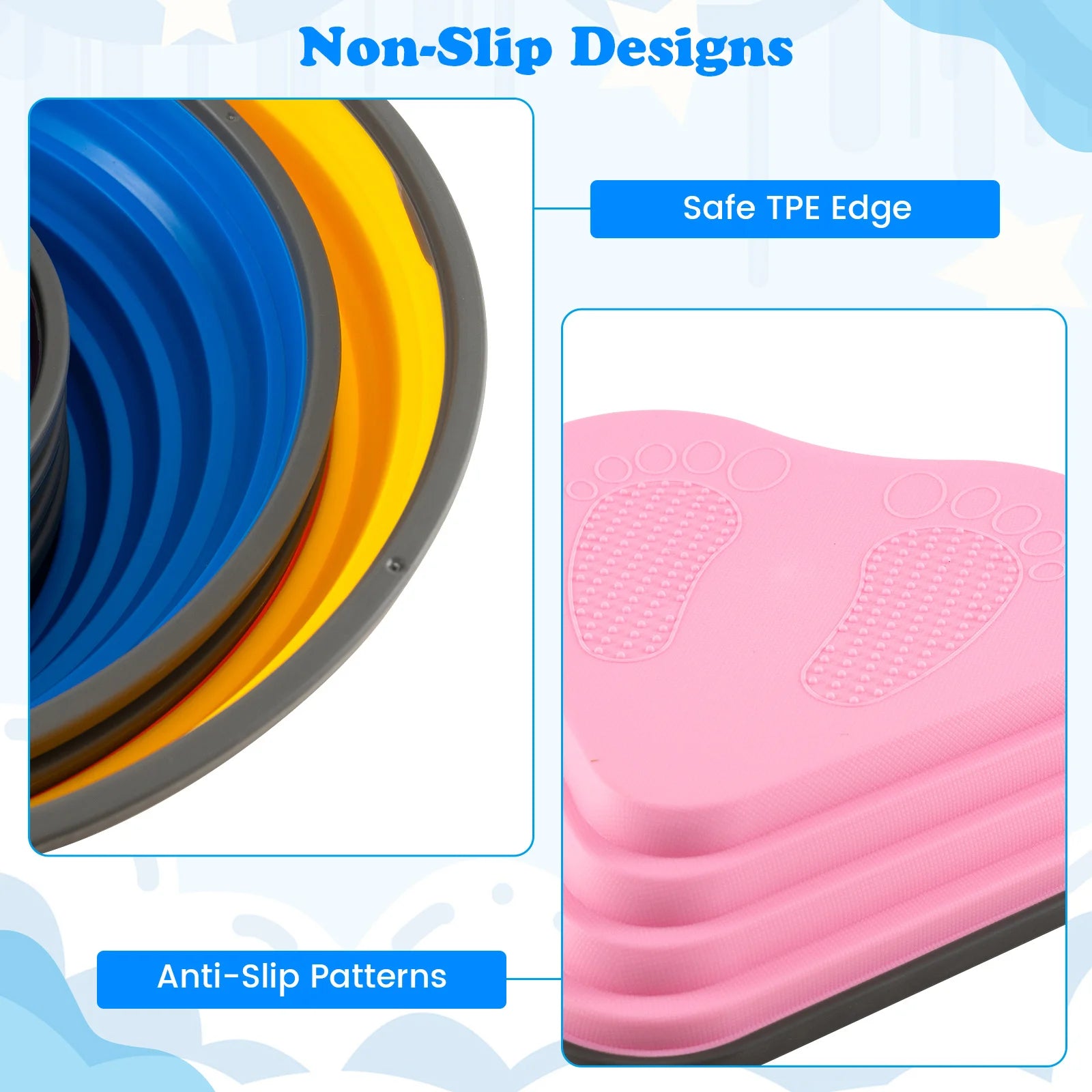 Buy Set of 11 Kids Stepping Stones Balance Blocks with Full Edge - Multicolor | for kids by Learning Bugs UK