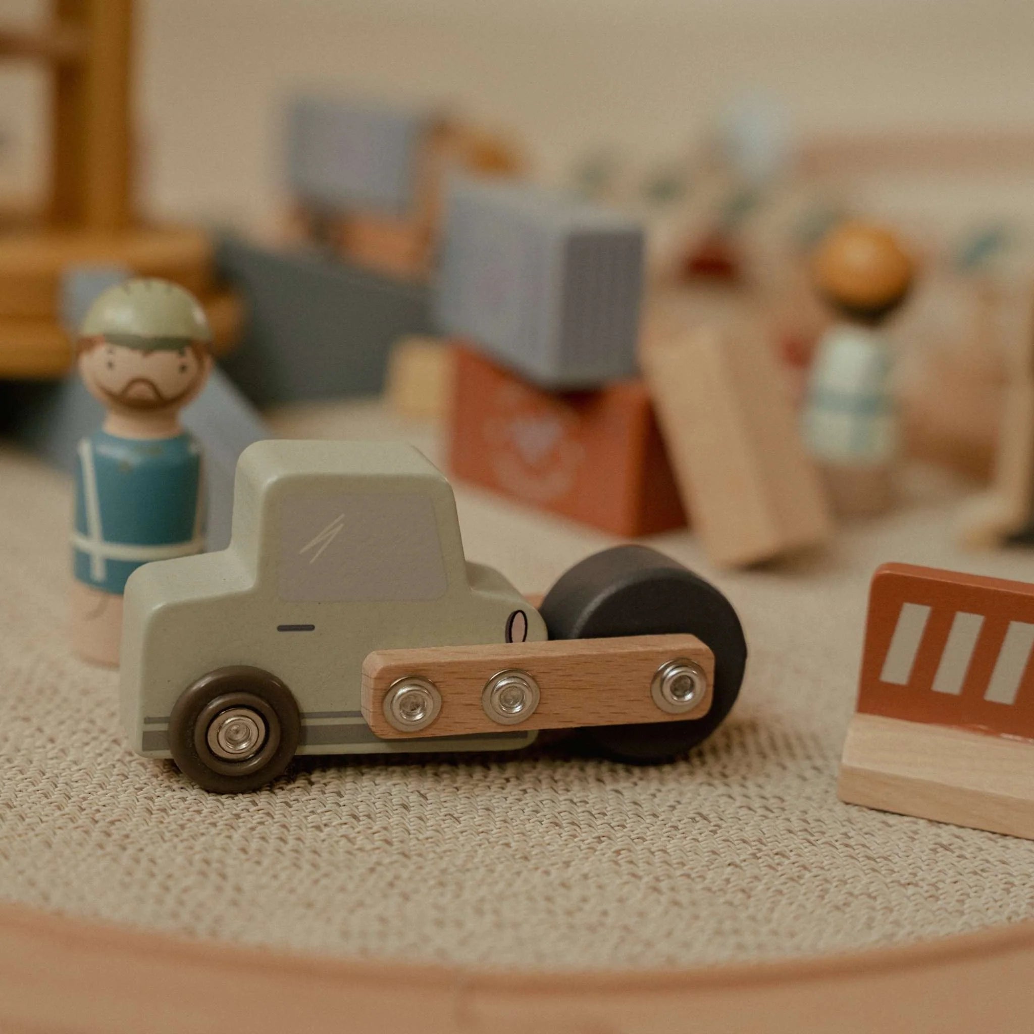 Buy Little Dutch Wooden Train Track Crane Set | for kids by Learning Bugs UK