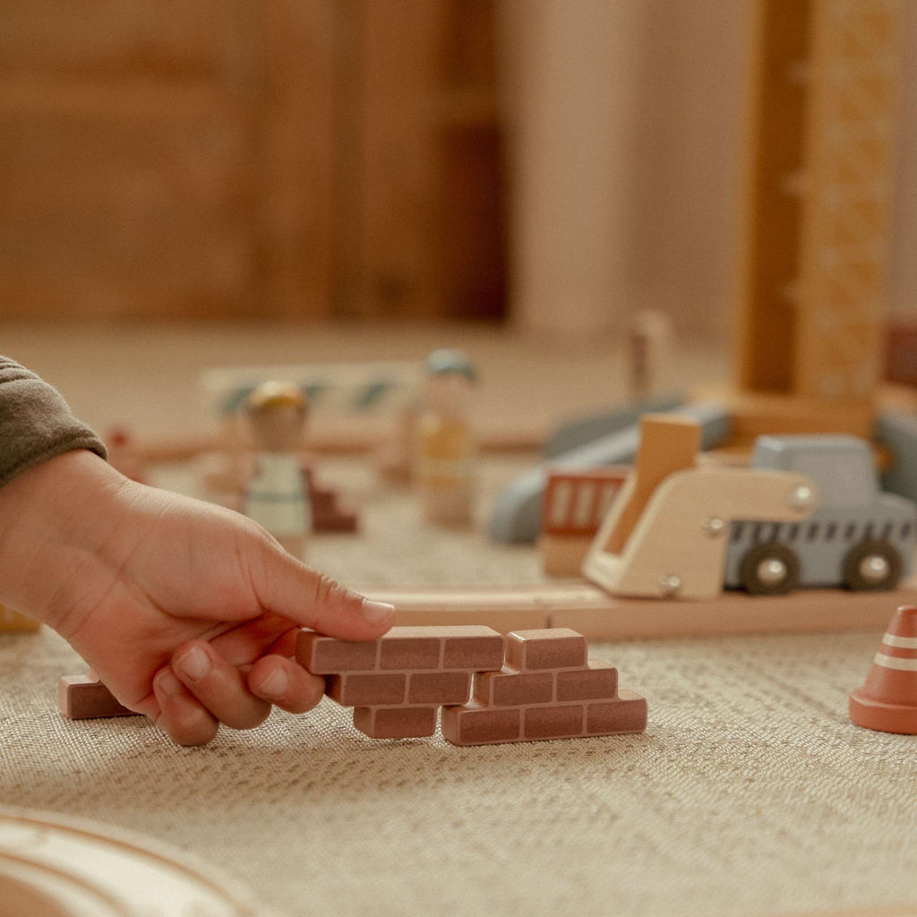 Little Dutch Wooden Train Track Crane Set