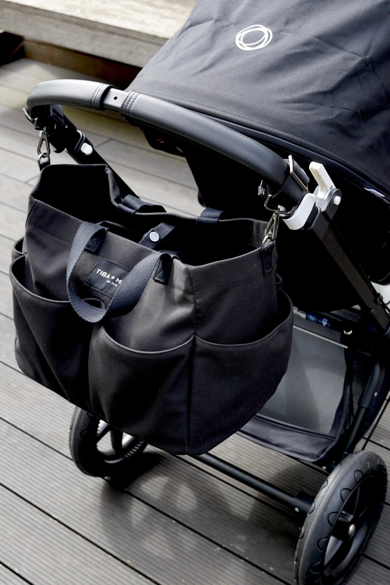 Buy T+M Canvas Pocket Tote Black | Tote Bag for kids by Learning Bugs UK