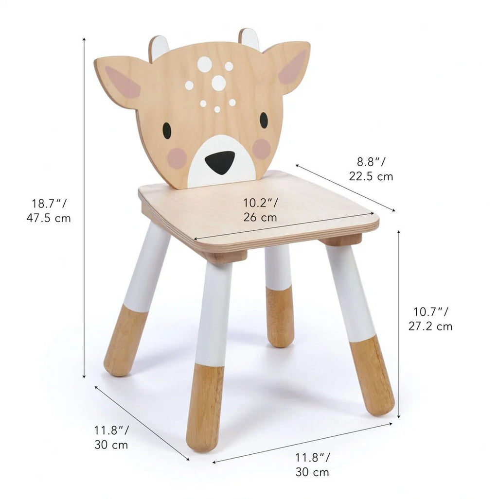 Forest Deer Chair - Wooden Toddler Seat by Tenderleaf Toys - Learning Bugs UK