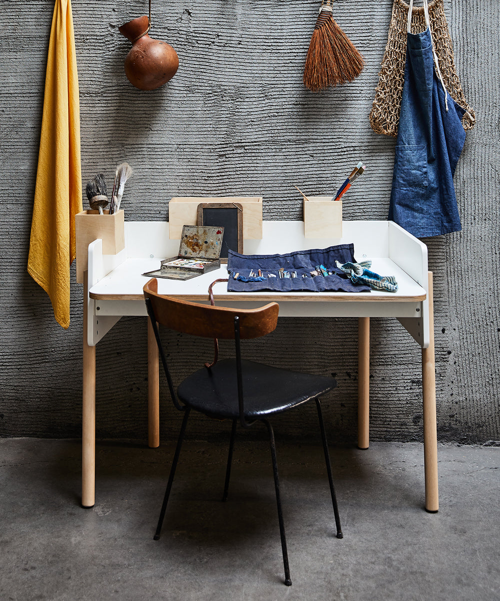 Oeuf Brooklyn Desk - White & Birch, view 8