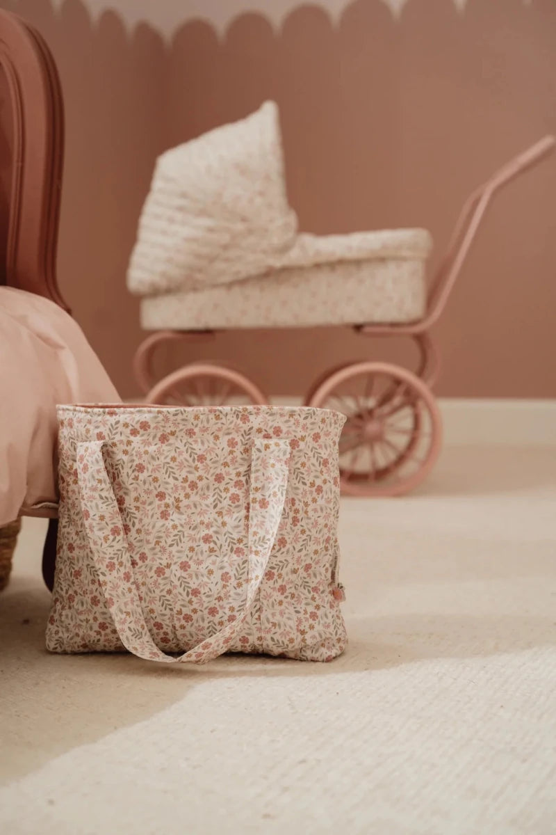 Baby Doll Nursery Bag Soft Flowers – for children, available at Learning Bugs UK
