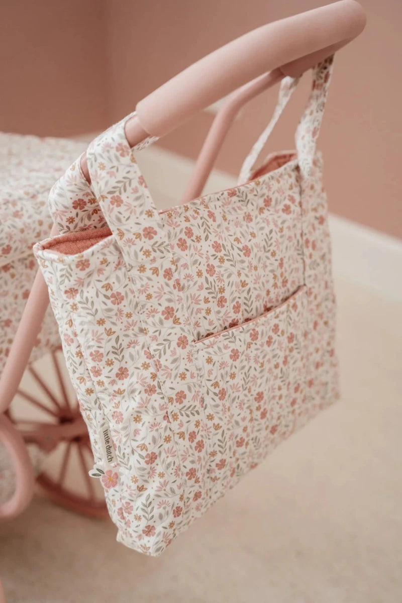 Baby Doll Nursery Bag Soft Flowers – for children, available at Learning Bugs UK