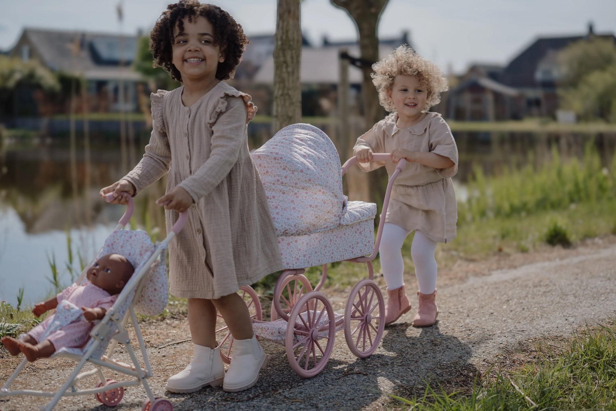 Little Dutch Metal Doll Pram - White