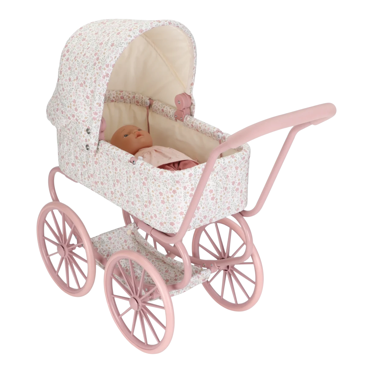 Metal Doll Pram White – for children, available at Learning Bugs UK
