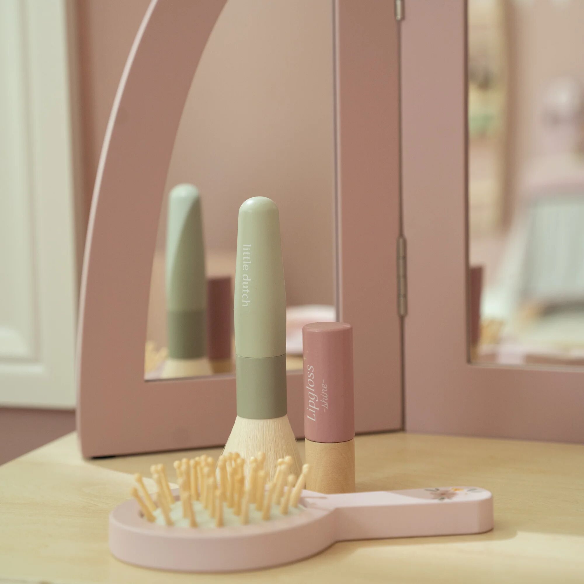 Little Dutch Large Wooden Vanity Table – for children, available at Learning Bugs UK