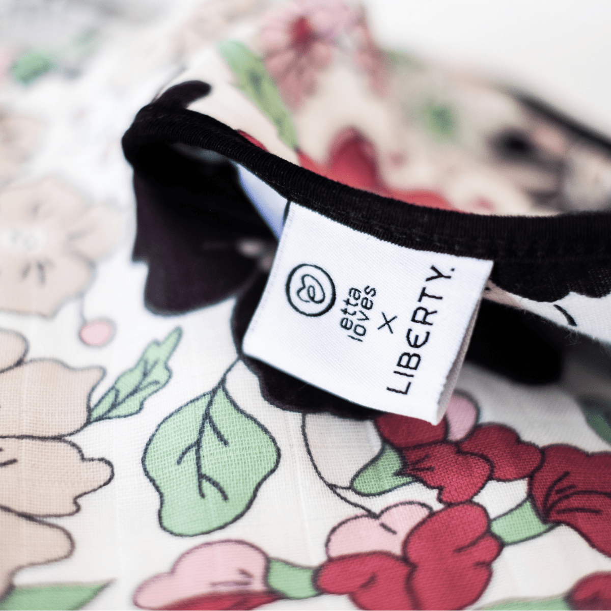 ETTA LOVES x LIBERTY – Sensory Muslin Blanket - Reversible – Blankets for children, available at Learning Bugs UK