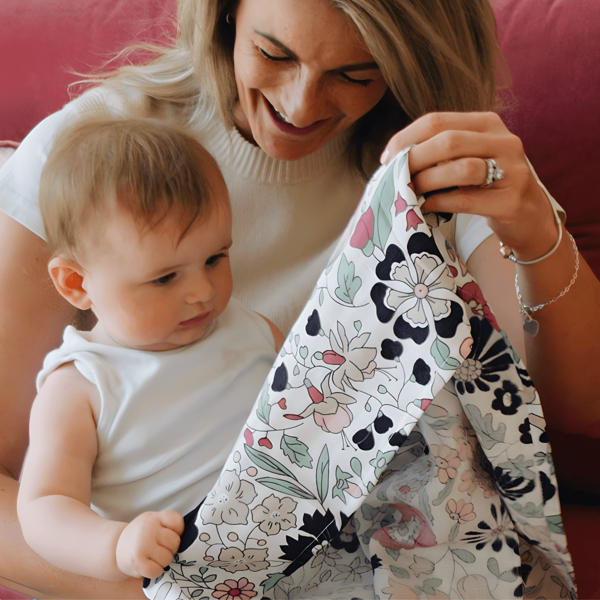 ETTA LOVES x LIBERTY – Sensory XL Muslin Swaddle – Muslin squares for children, available at Learning Bugs UK