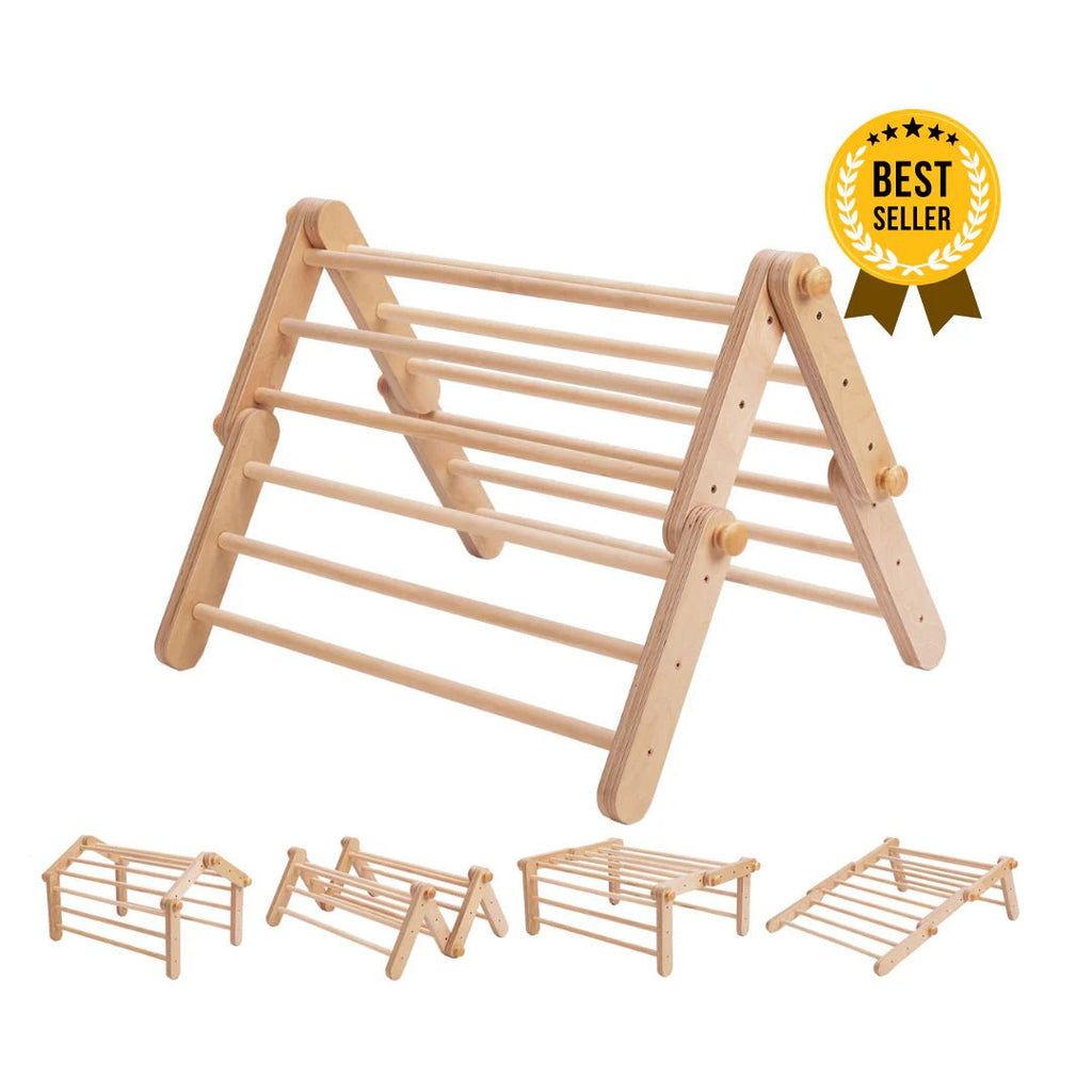 Ette Tete MOPITRI Modifiable Pikler Climbing Triangle with 1 Ramp – for children, available at Learning Bugs UK