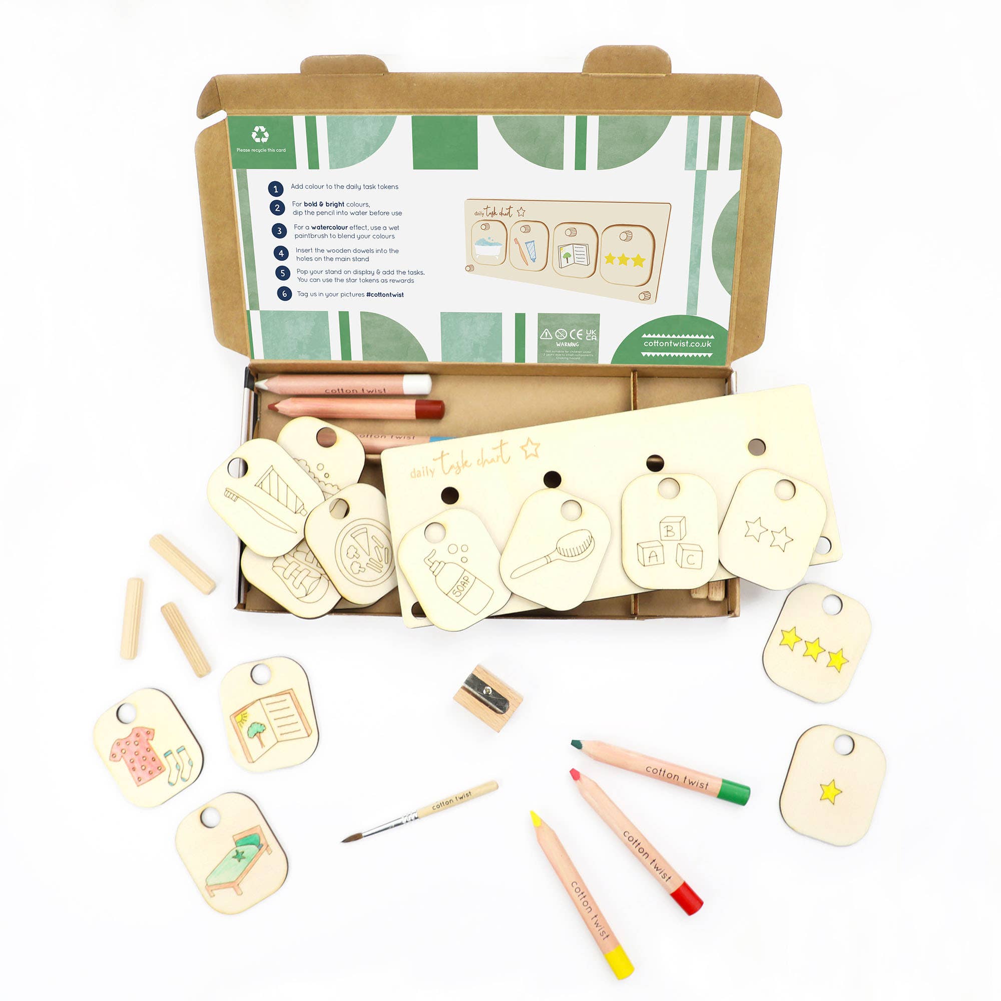 Buy Make Your Own Daily Task Chart | Art and Craft Box for kids by Learning Bugs UK