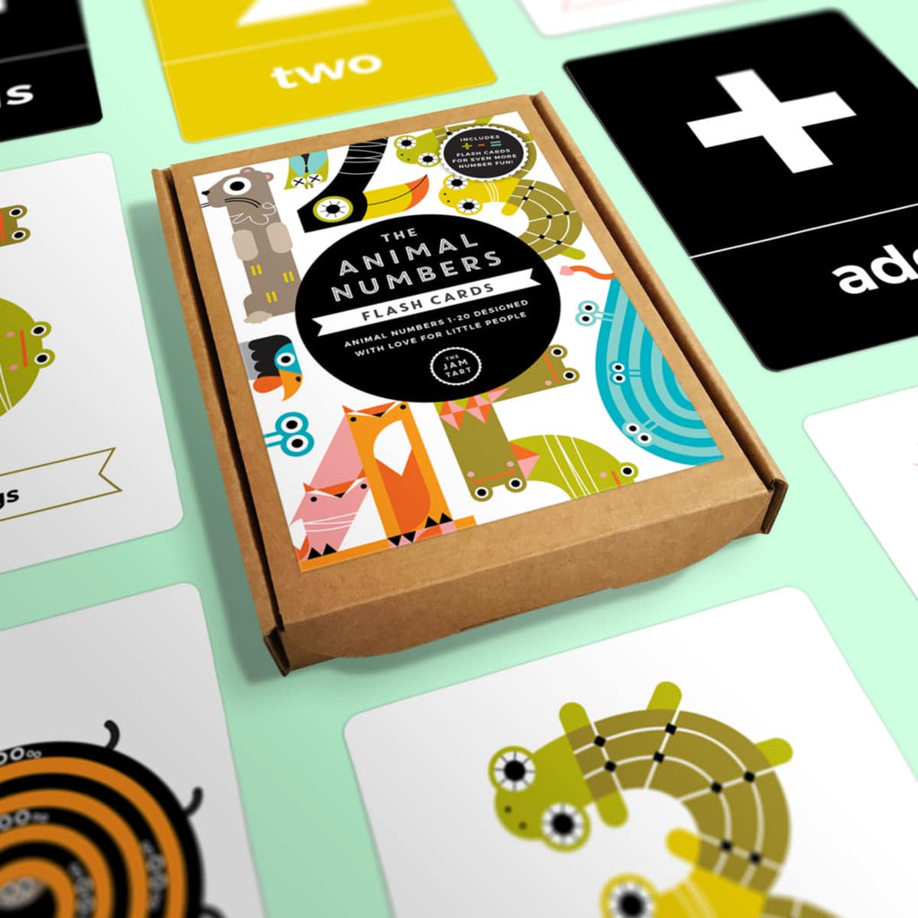 Animal Number Flashcards by The Jam Tart - Learning Bugs UK