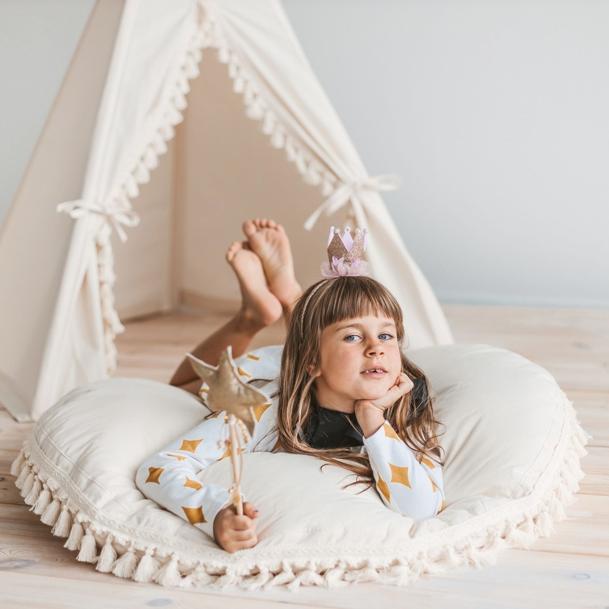 MINICAMP Boho Kids Teepee with Tassels – Teepees for children, available at Learning Bugs UK