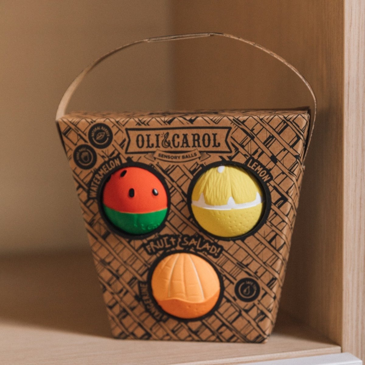 Oli & Carol Baby Sensory Ball Fruit Salad – Baby Sensory Toys for children, available at Learning Bugs UK
