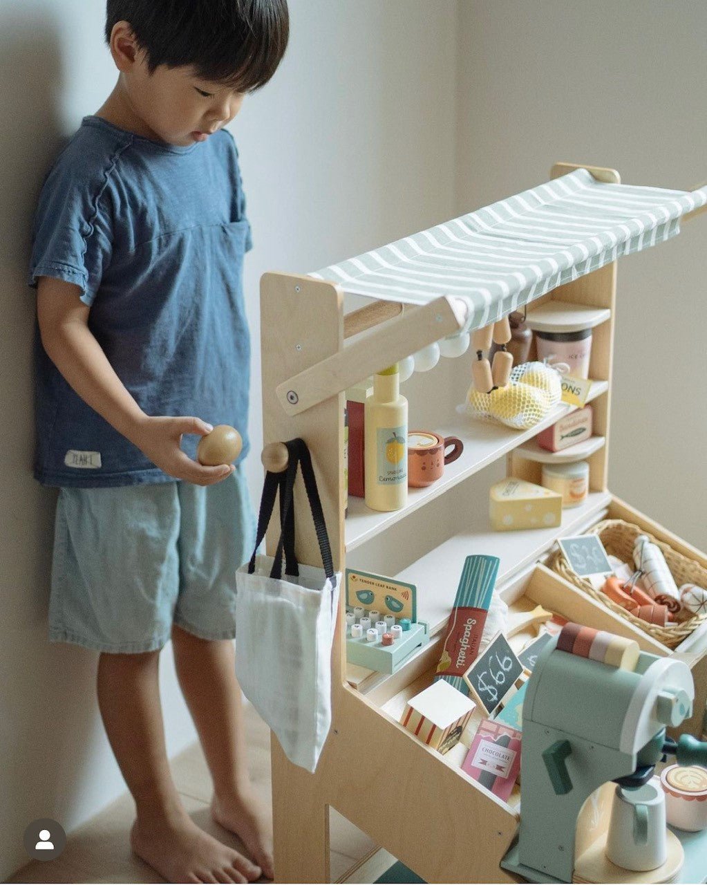 Buy General Stores | Wooden market stall for kids by Learning Bugs UK