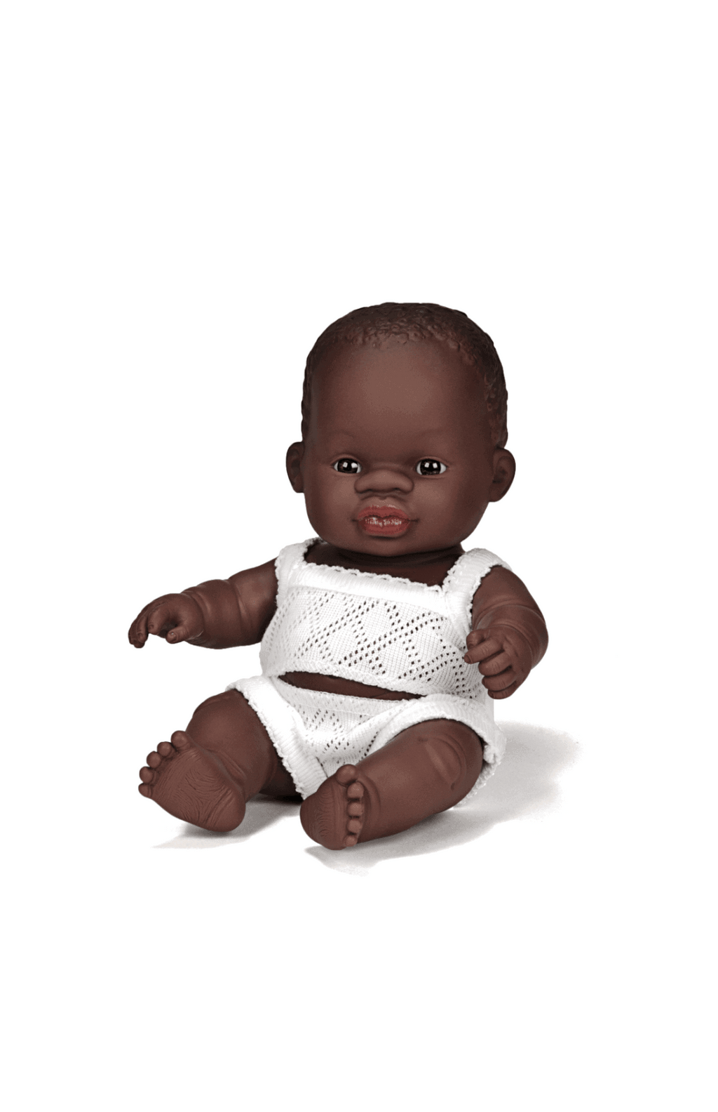 Miniland Anatomically Correct Baby Doll - Asian & Black, Girl or Boy (21 cm) by Miniland - Learning Bugs UK