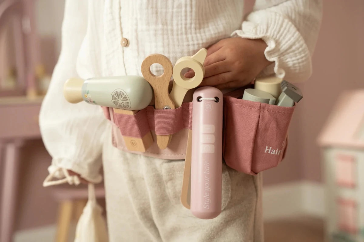 Wooden Hairdresser Set FSC – for children, available at Learning Bugs UK