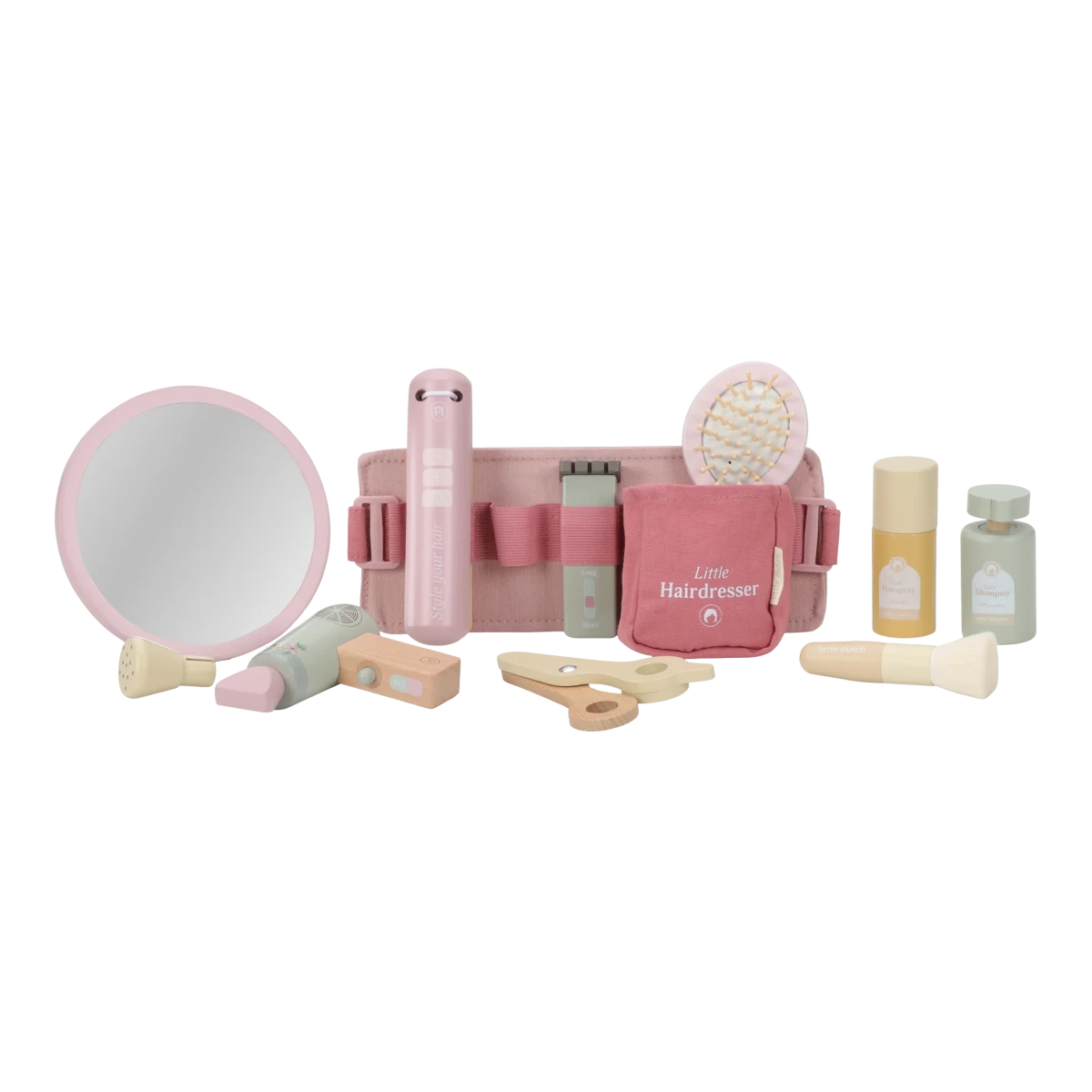 Wooden Hairdresser Set FSC – for children, available at Learning Bugs UK