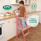 Goodevas Montessori Helper Tower – Pink – Learning Towers for children, available at Learning Bugs UK