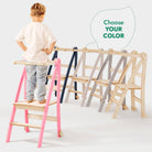 Goodevas Montessori Helper Tower – Pink – Learning Towers for children, available at Learning Bugs UK