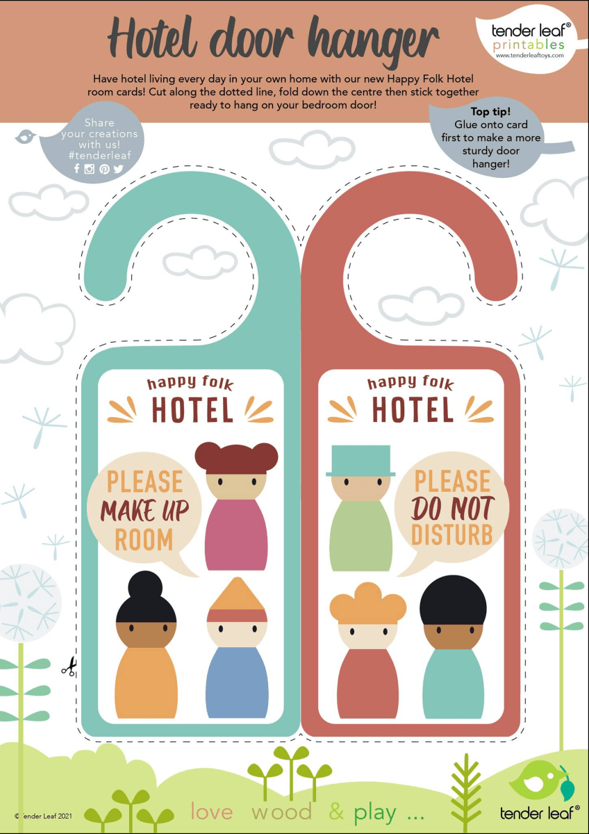 Tender Leaf - Happy Folk Hotel – Wooden open ended play set for children, available at Learning Bugs UK