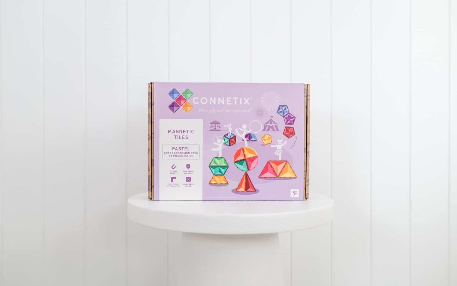Connetix Tiles - 48 Piece Pastel Shape Expansion Pack by Connetix - Learning Bugs UK