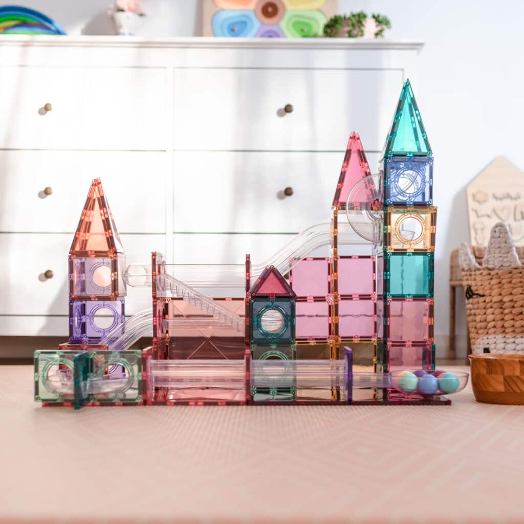 Connetix Tiles - 106 Piece Pastel Ball Run Pack by Connetix - Learning Bugs UK