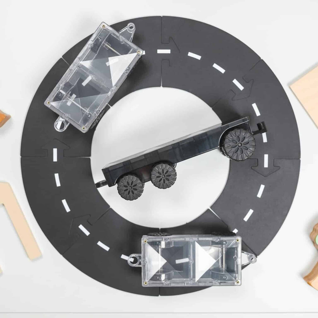 Connetix Rainbow Transport Pack (50 pc) - Magnetic Vehicle Building Set by Connetix - Learning Bugs UK