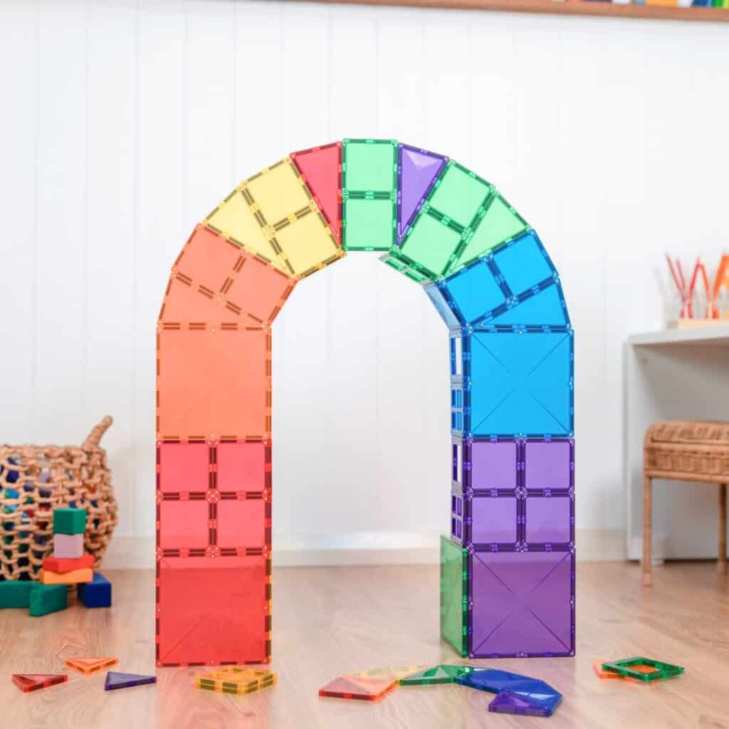 Connetix Tiles - 60 Piece Rainbow Starter Pack by Connetix - Learning Bugs UK