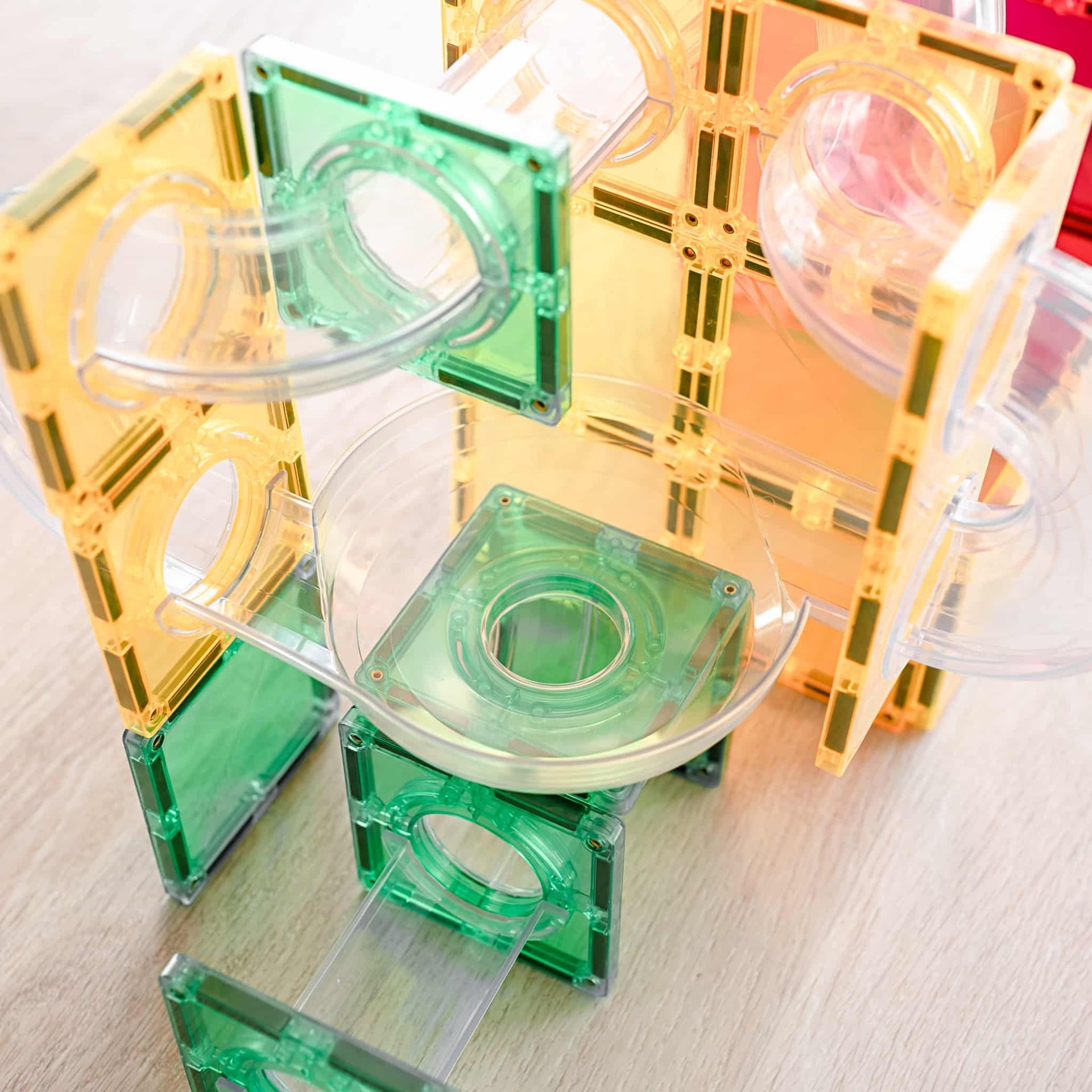 Connetix Tiles - 66 Piece Rainbow Ball Run Expansion Pack by Connetix - Learning Bugs UK