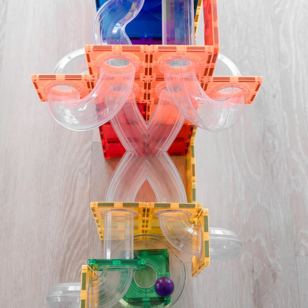 Connetix Tiles - 66 Piece Rainbow Ball Run Expansion Pack by Connetix - Learning Bugs UK