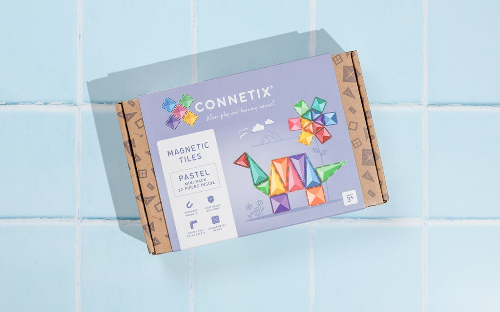 Connetix Tiles - 32 Piece Pastel Mini Pack by Connetix - Learning Bugs UK