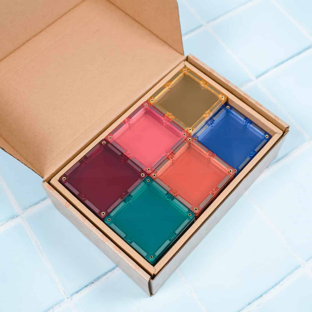 Connetix Tiles - 40 Piece Pastel Square Pack by Connetix - Learning Bugs UK