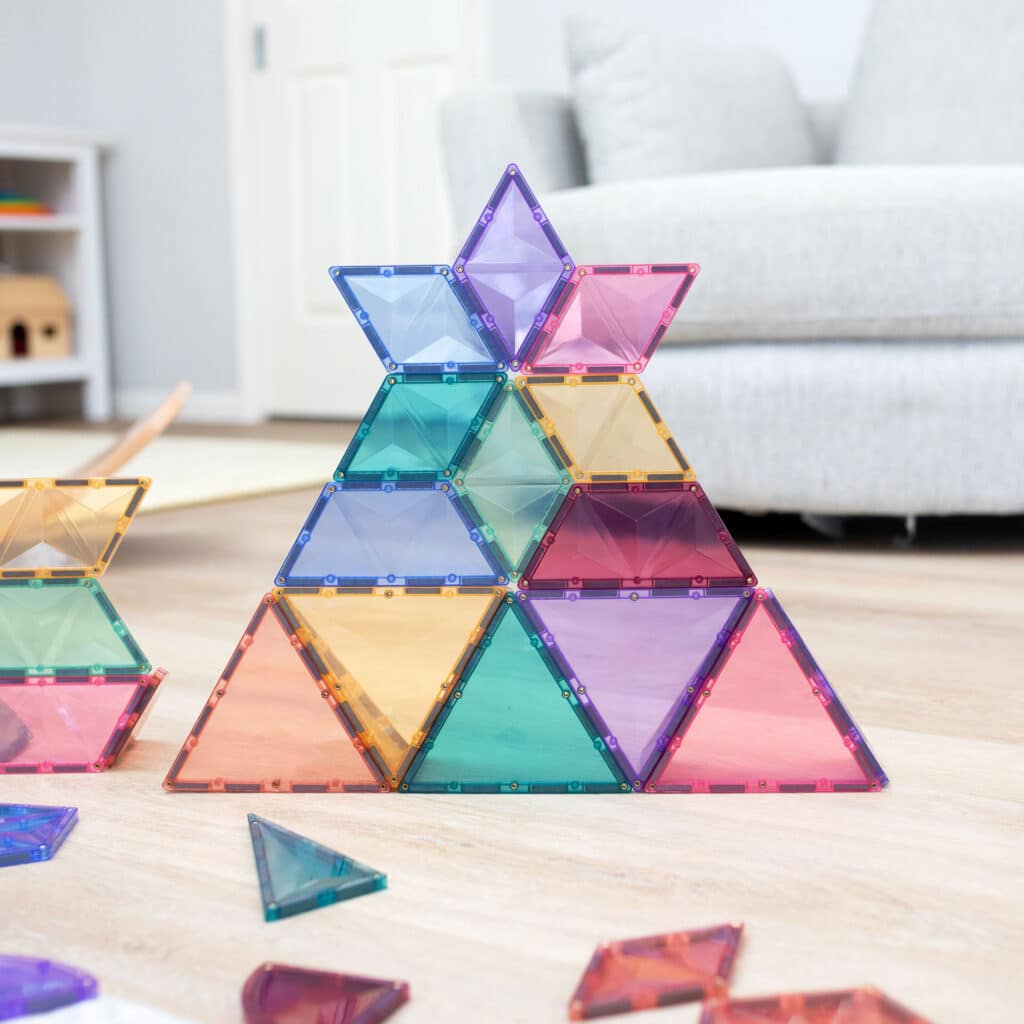 Connetix Tiles - 48 Piece Pastel Shape Expansion Pack by Connetix - Learning Bugs UK