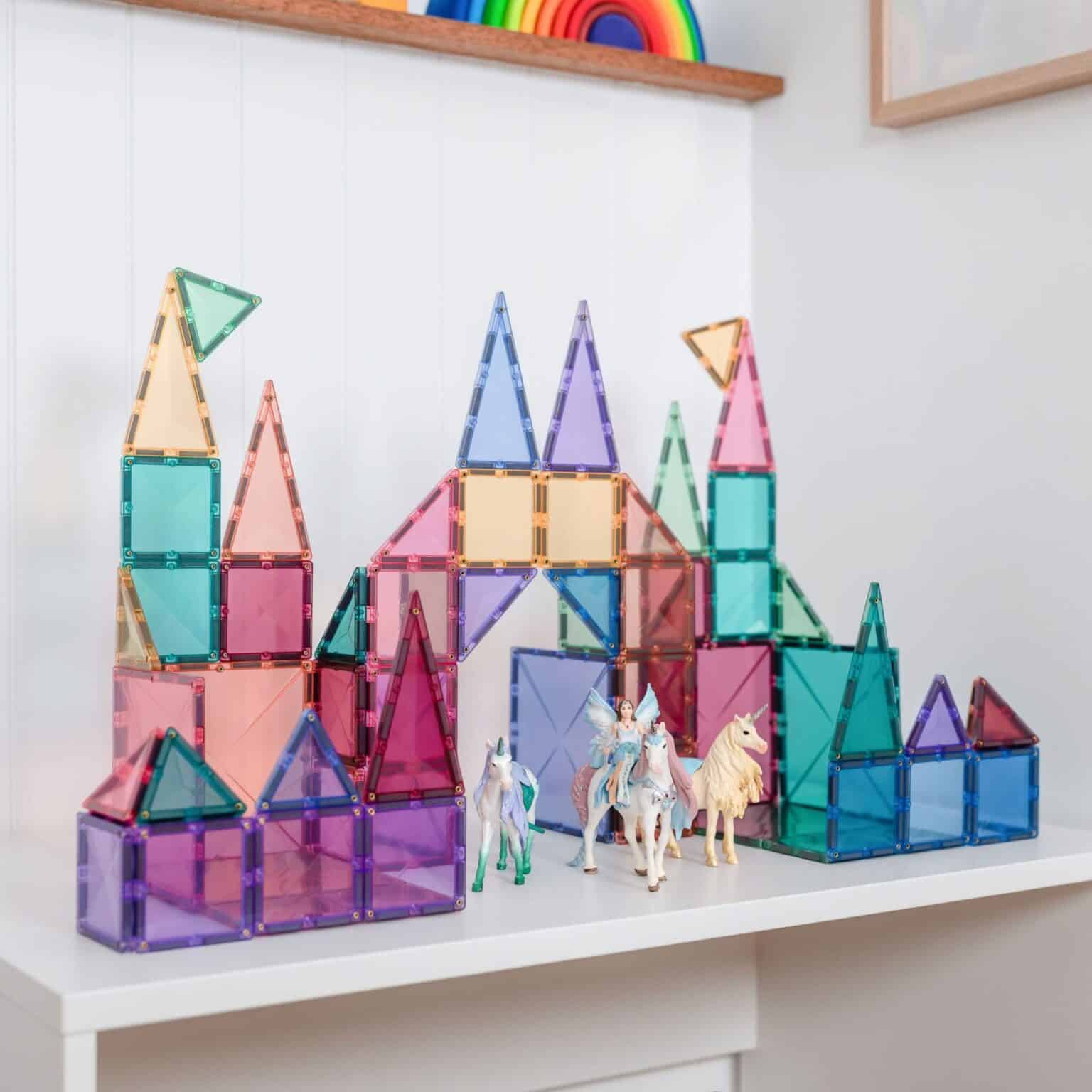 Connetix Tiles - 64 Piece Pastel Starter Pack by Connetix - Learning Bugs UK