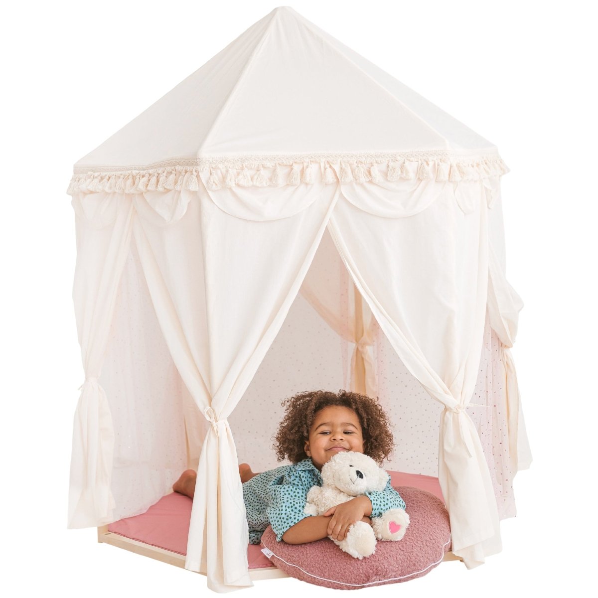 MINICAMP Boho Indoor Playhouse Tent in Pavilion Shape – Playhouses for children, available at Learning Bugs UK