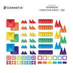 Connetix Tiles - 102 Piece Rainbow Creative Pack by Connetix - Learning Bugs UK